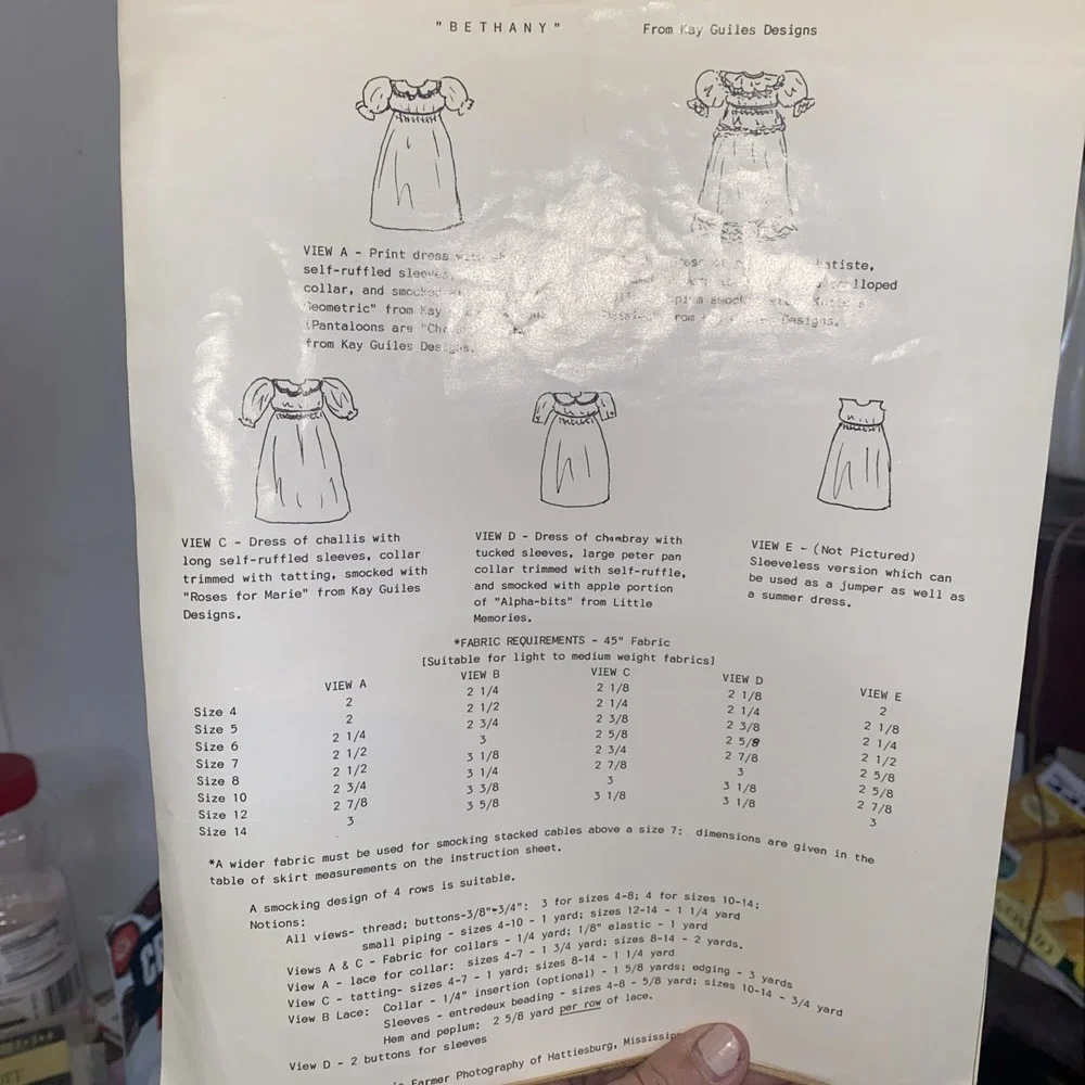 Vintage 1991 Kay Guile’s Bethany Dress Sewing Pattern 4-14 Uncut #103